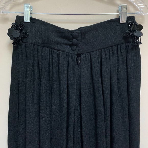 Vintage A.J. BARI Black Chiffon Bling Pilazzo Pants Size 8 - Picture 6 of 12
